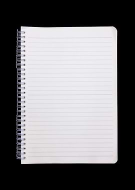Notebook paper open blank