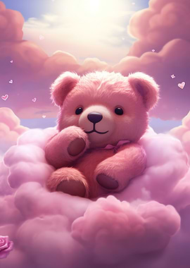 Teddy On Pink Clouds
