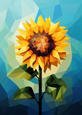 Vibrant Abstract Sunflower