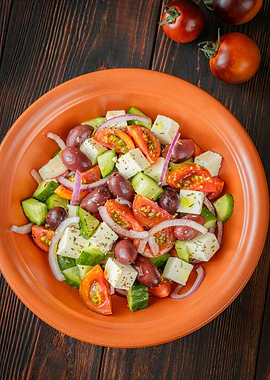 Bowl of Greek salad