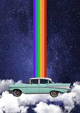 Vintage Car in Space