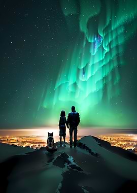 Aurora Night City Couple