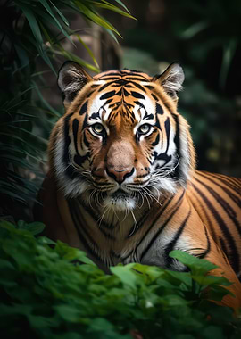 Striking tiger