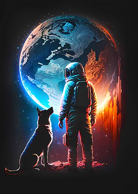 Astronaut And Dog Journey