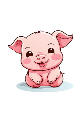 pig pink cute animal