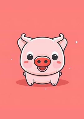 pig pink cute animal