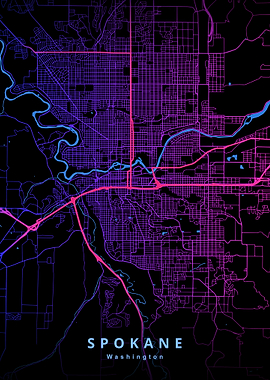 Spokane Washington Map