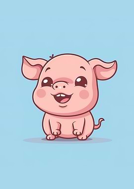 pig pink cute animal
