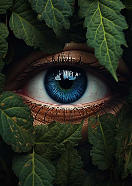 A glimpse through a bush