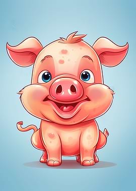 pig pink cute animal