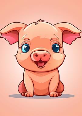 pig pink cute animal