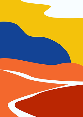 Abstract Road with Forest