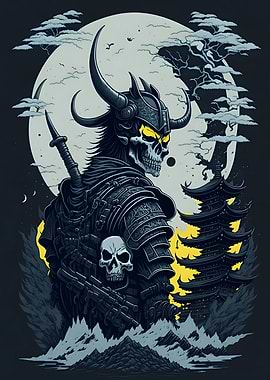 samurai skull