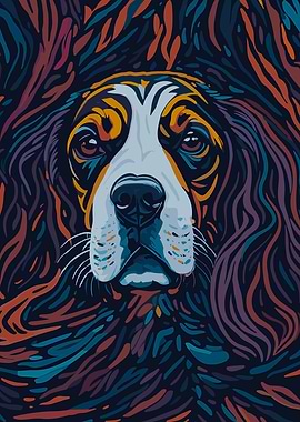 Abstract Beagle dog