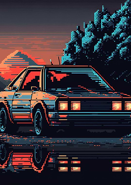 80s Pixel Cars