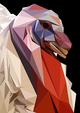 White Turkey Abstract