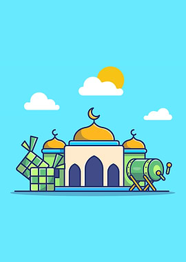 Mosque ketupat And Bedug