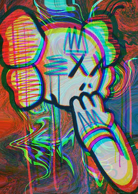 Kaws Dolls unique abstract