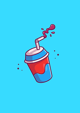 Juice Cup Cartoon