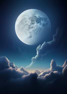 Celestial Moon In The Sky