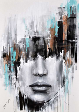 Abstract artwork face art