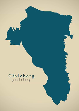 Gaevleborg county map