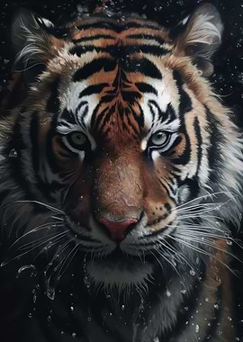 Cute Wet Tiger