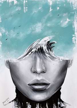 Turquoise SEA abstract art