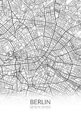 Berlin City Map White