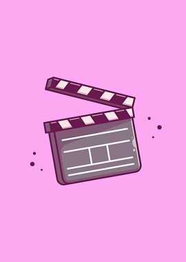 Clapper Board Movie Cartoo