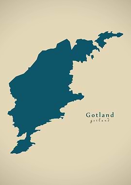 Gotland county map