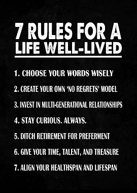 7 Rules For Live Well Live