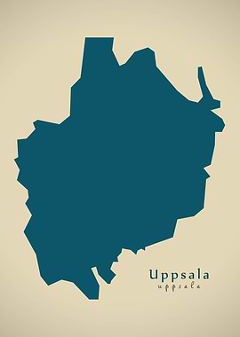 Uppsala county map