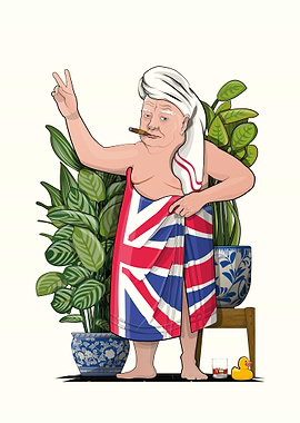 Churchill in Bathroom