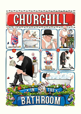 Churchill in the Bathroom