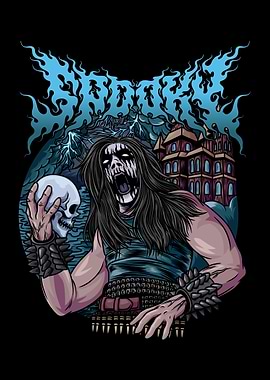 black metal band holding