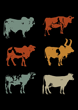 Retro Cow Lover Men Farm