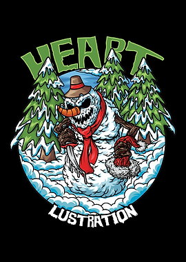 snowman with evil face