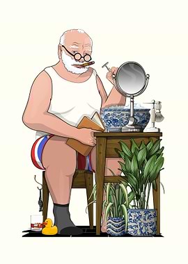 Churchill Shaving Face