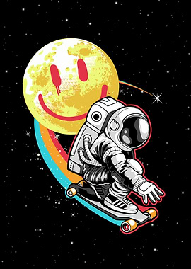 Astronaut With Smile Emoti