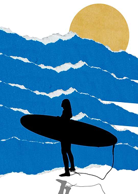 Silhouette Of A Surfer