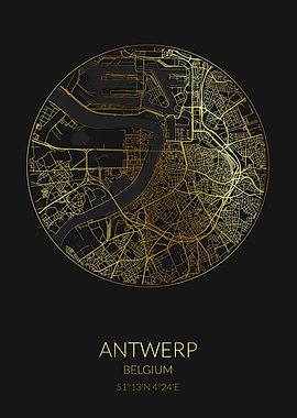 Antwerp Black Gold Map