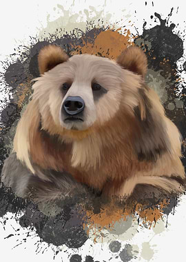 Grizzly Bear Paint Splat