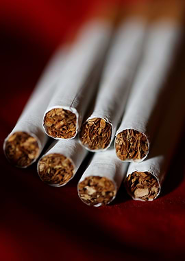 Cigarettes close up view