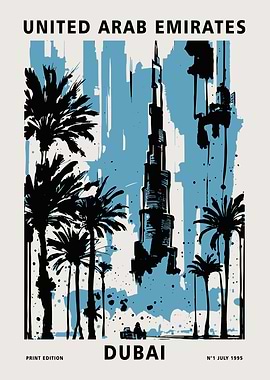 Dubai City Travel Poster