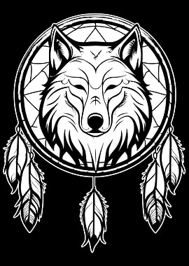 Wolf Dream Catcher