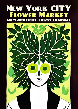 NYC Flower Market Poster