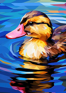 Colorful Pop Art Duck