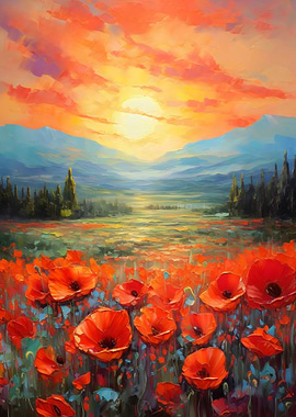 Aesthetic Flower Landscape