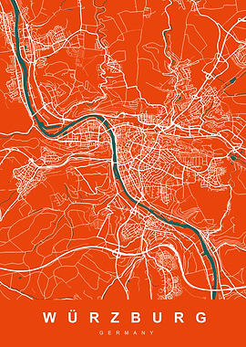 Map WURZBURG GERMANY
